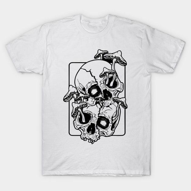 skull mashroom T-Shirt by Mad77store